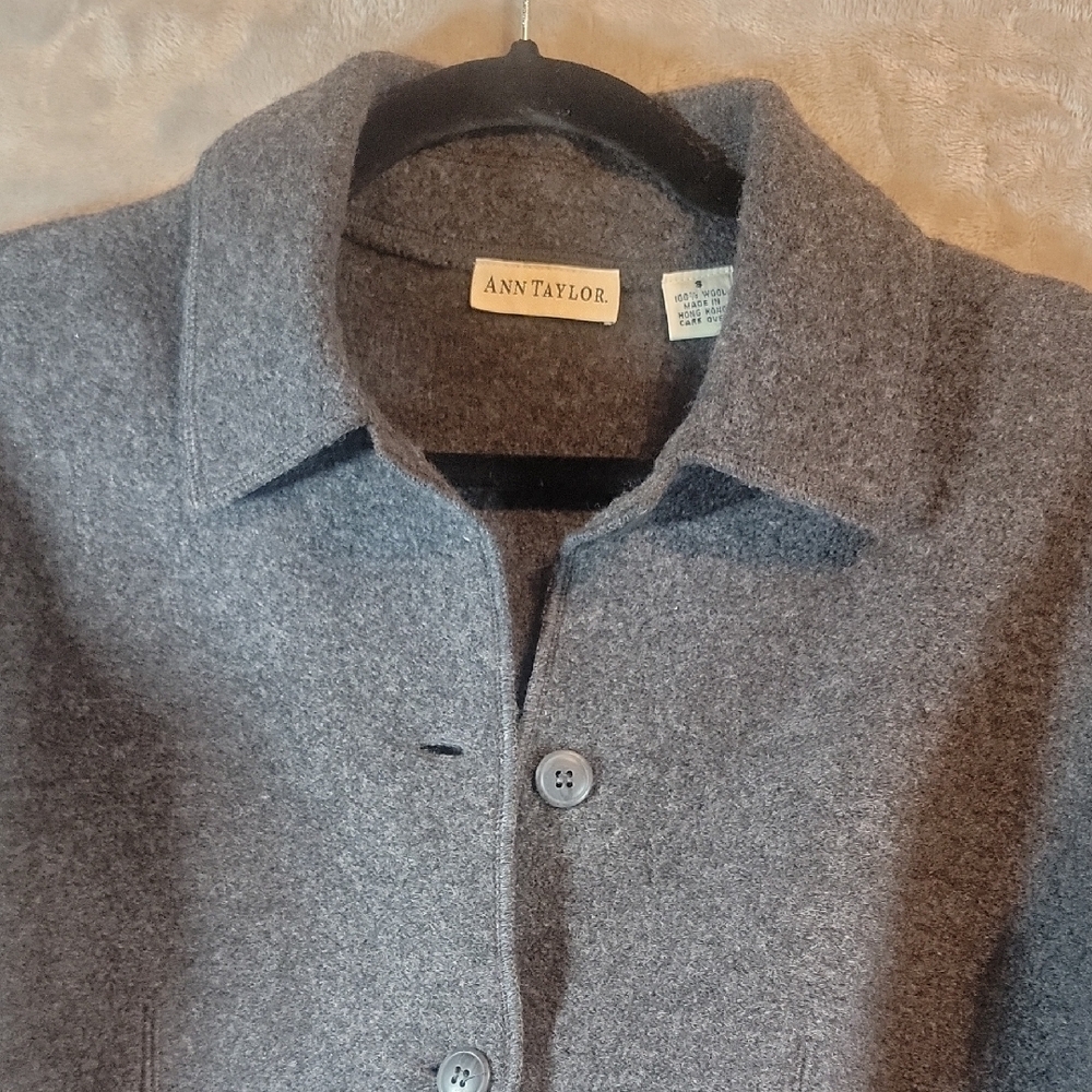 Ann Taylor Gray Wool Blazer - Picture 3 of 7